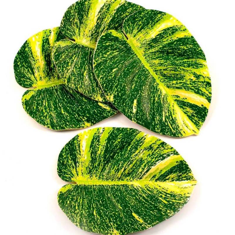 BaliHai Leaf-Shaped Coasters, Set of 4 - Green